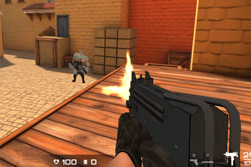 BOT兵士と銃撃戦するFPS | KS Zのプレイ画像