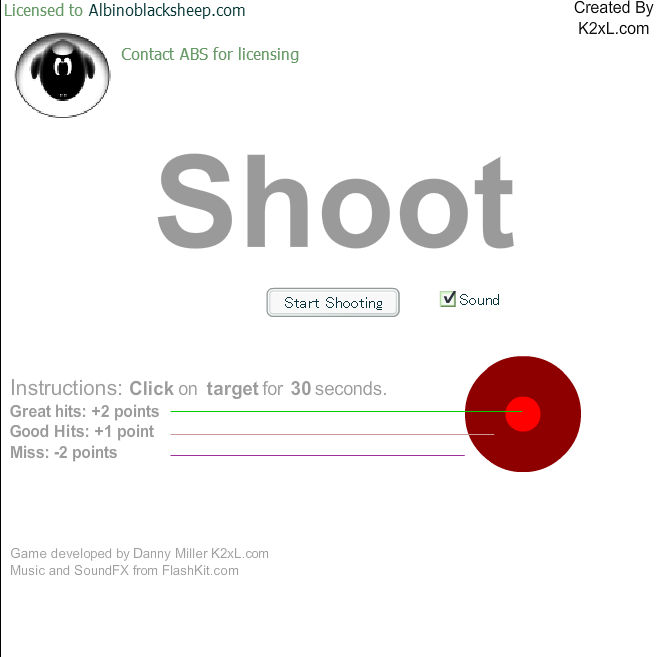 Aim力測定でもっとも有名なフラッシュゲーム Shoot By Danny Miller Tps Fpsシューターズ