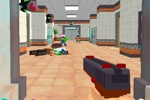 学校に侵入したゾンビを倒すサバイバルFPS | Zombloxのプレイ画像